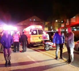 זירת דקירה בנתניה (26.3.19) צילום: דוברות איחוד הצלה
