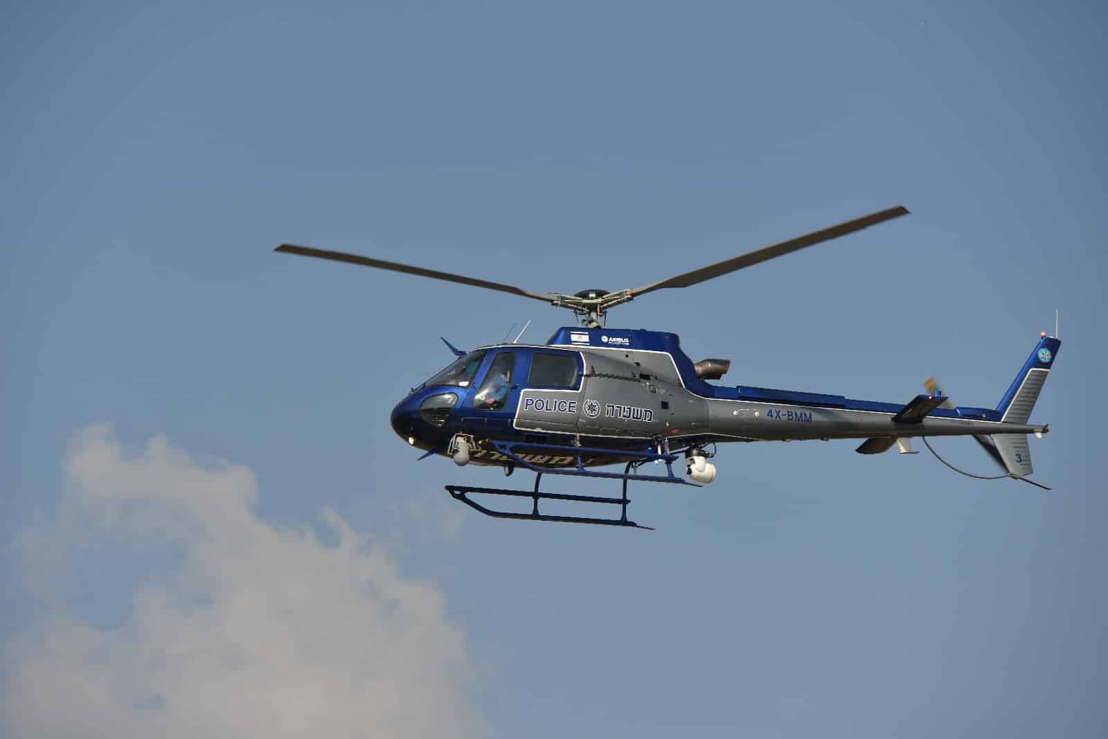 טייס המסוק הבחין בהסלקה (צילום ארכיון להמחשה: דוברות המשטרה)