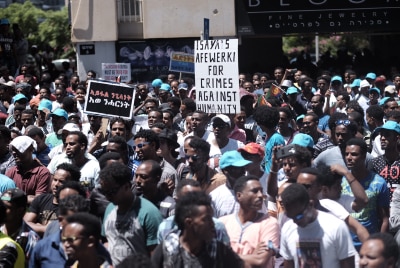 הפגנת אריתראים (צילום: תומר ניוברג, פלאש 90)