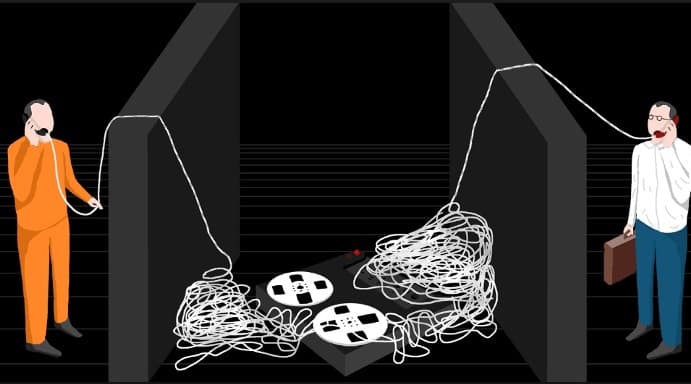 איור מתוך מאמר על הפרת חוקים של יחסי עורכי דין ואסירים