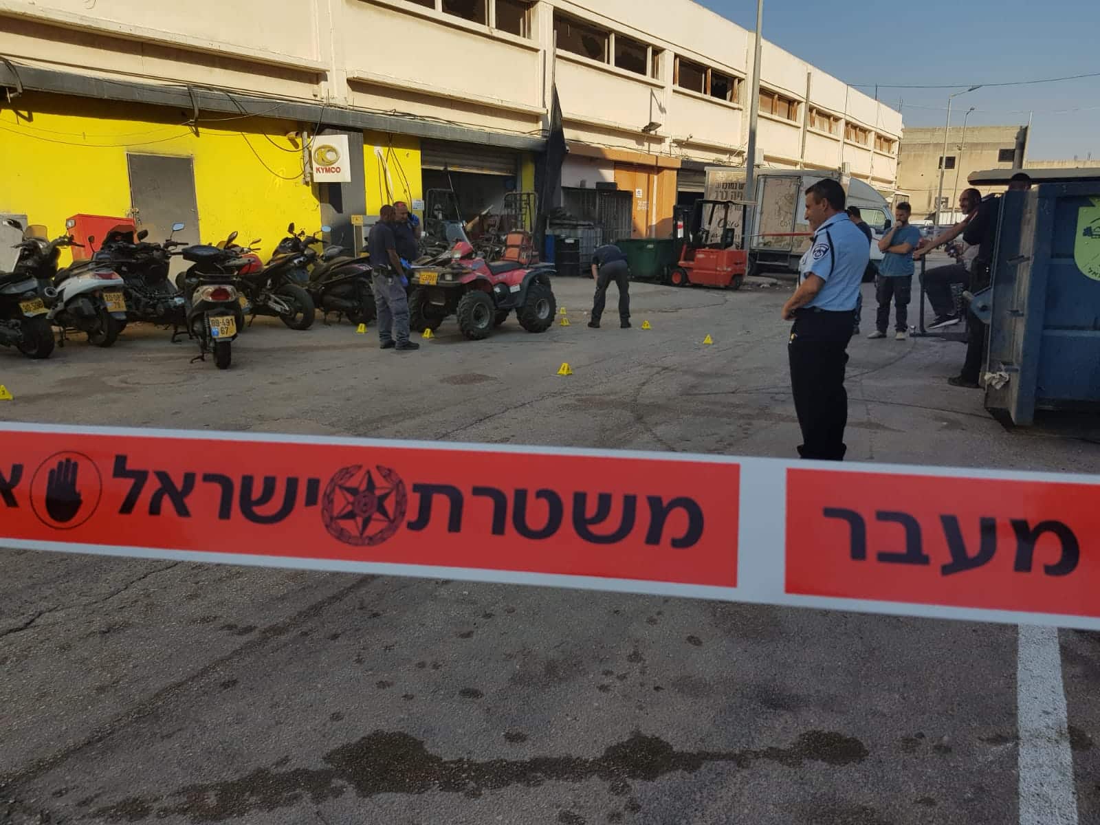 זירת הירי - צילום משטרה