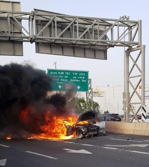 זירת חיסול עלי עאמר ביציאה מכפר סבא