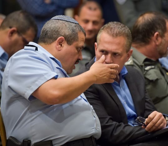 השר ארדן והמפכ"ל אלשיך (צילום: פלאש 90)