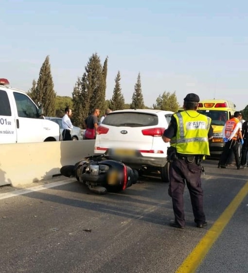 זירת התאונה (צילום: תיעוד מבצעי מד"א)