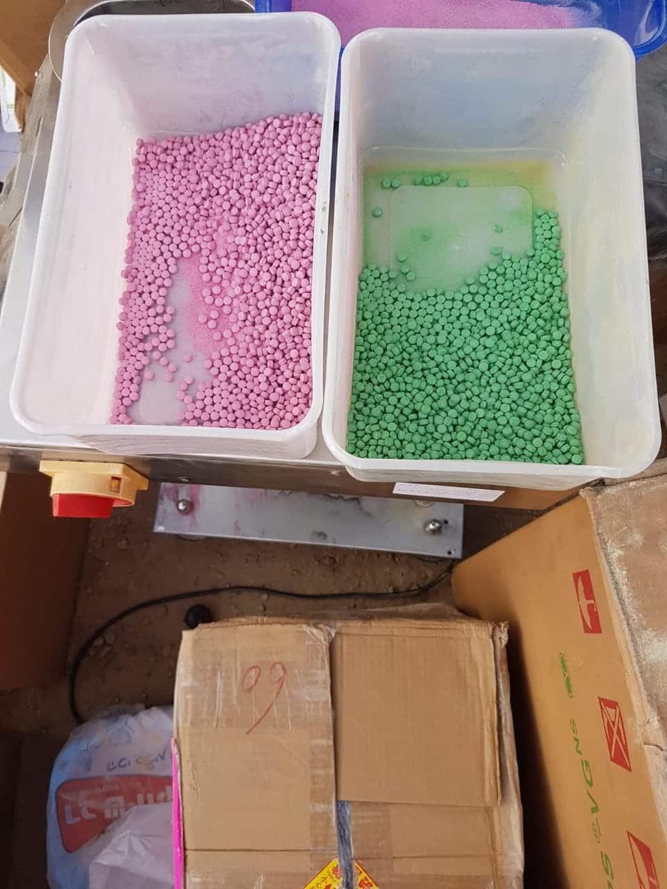 כדורים שנתפסו במעבדה של בן משה