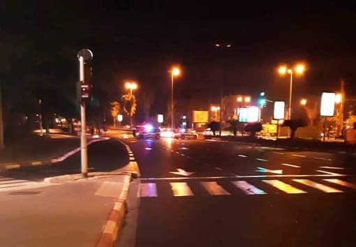 זירת התאונה (צילום: דוברות המשטרה)