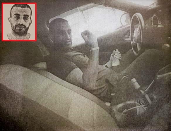 מוחמד ברוד כפי שתועד באחת העסקאות (בצילום הקטן: צילום המעצר)