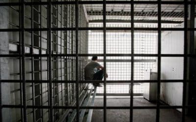 תא המתנה באבו כביר בדרך לבתי המשפט (צילום: פוסטה)