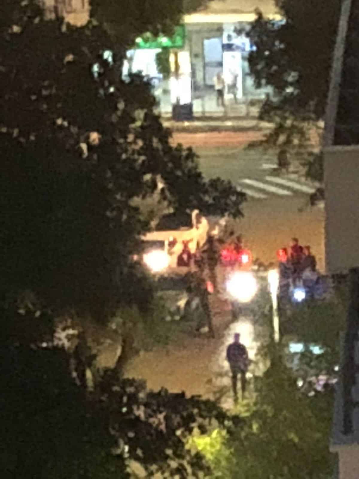 זירת הירי (צילום: רשתות חברתיות)