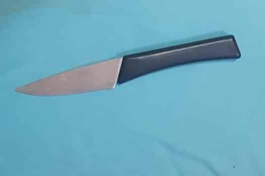 הסכין שנתפסה ברשות התלמידה