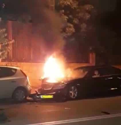 הרכב שהתפוצץ (צילום: מתוך רשתות חברתיות)