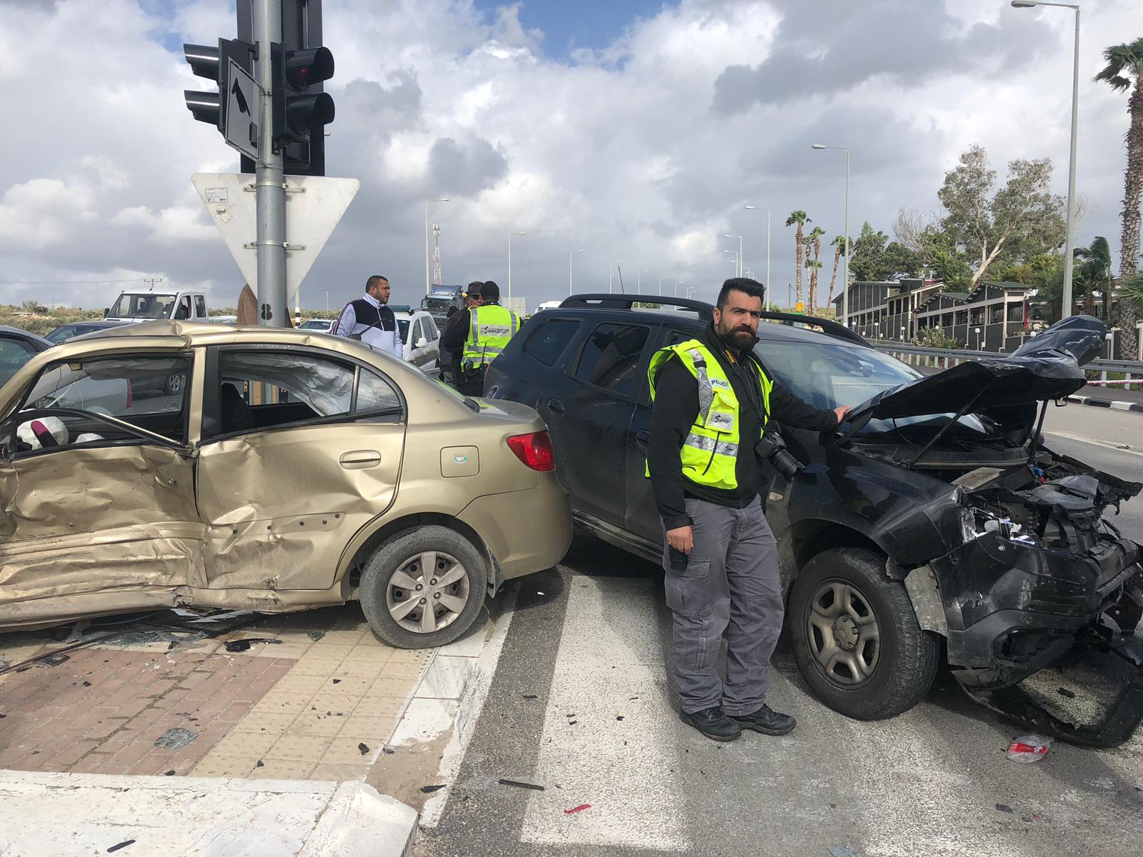 זירת התאונה (צילום: דוברות המשטרה)
