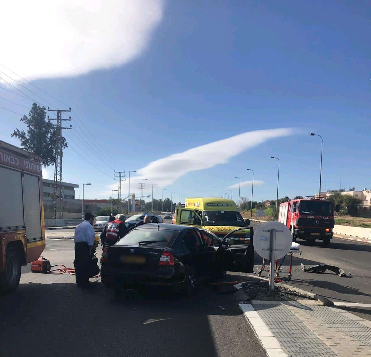 זירת התאונה