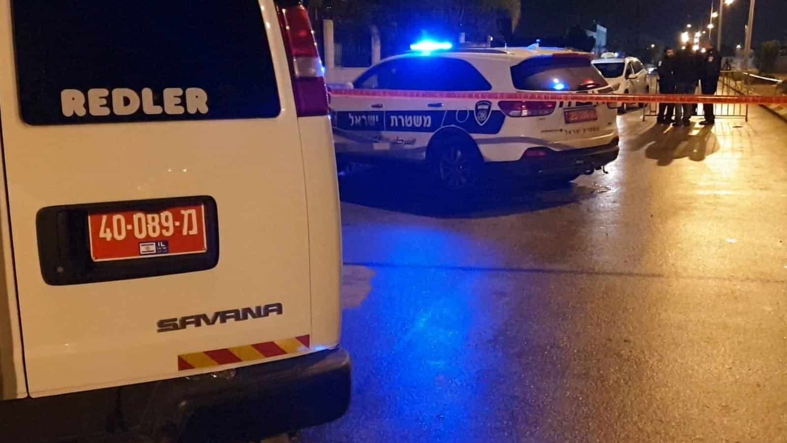 כוחות משטרה בזירת הרצח (צילום: משטרה)