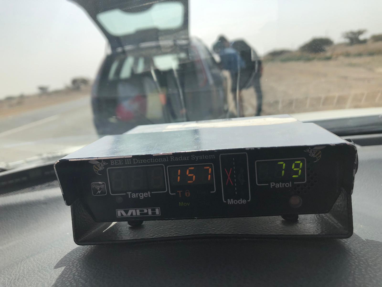 67 קמ"ש מעל המהירות המותרת (צילום: דוברות המשטרה)