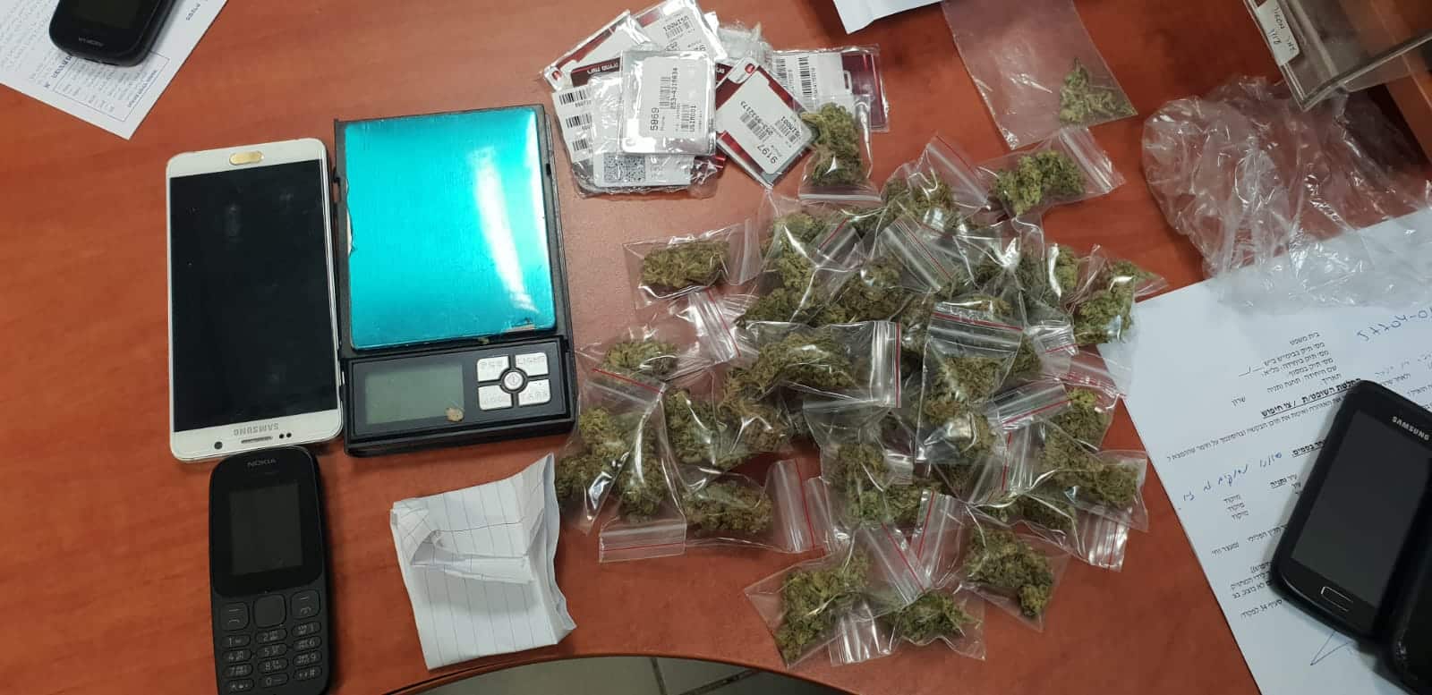 הפריטים שנתפסו