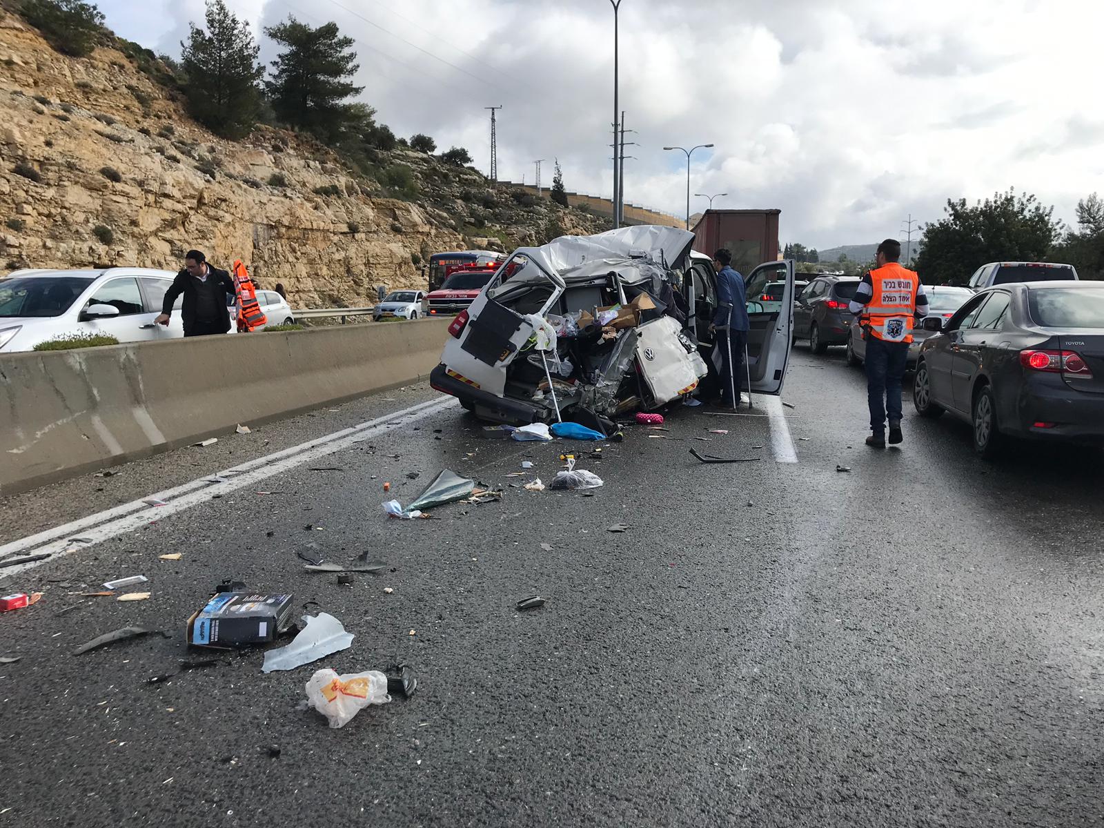 הרכב הפרטי שהיה מעורב בתאונה