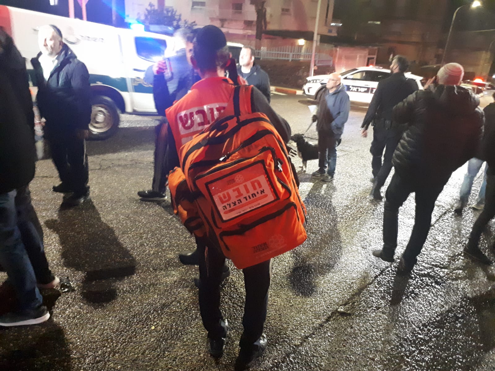 זירת הירי בטבריה (צילום: דוברות איחוד הצלה)