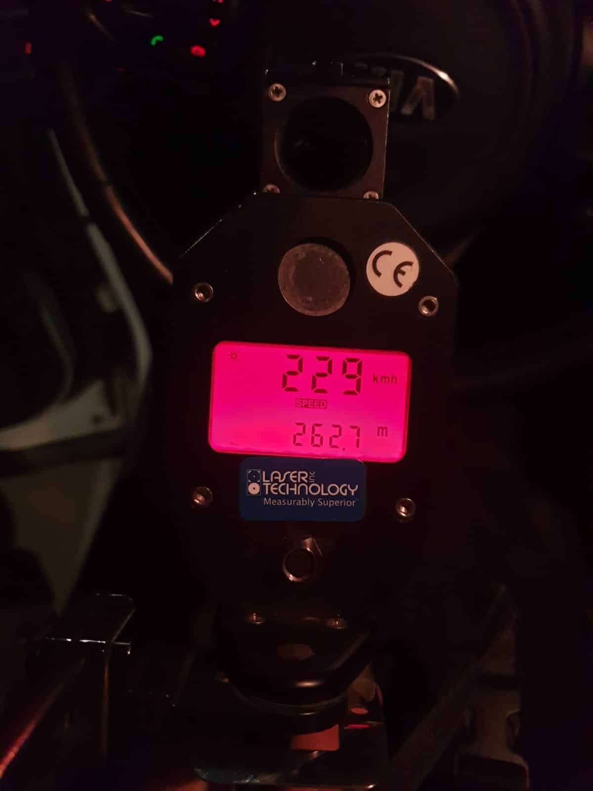 זה מה שהראה המכשיר למדידת מהירות