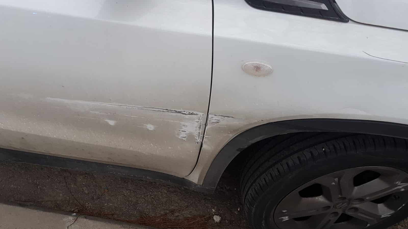 הרכב של הנהג לאחר שנתפס (צילום: דוברות המשטרה)