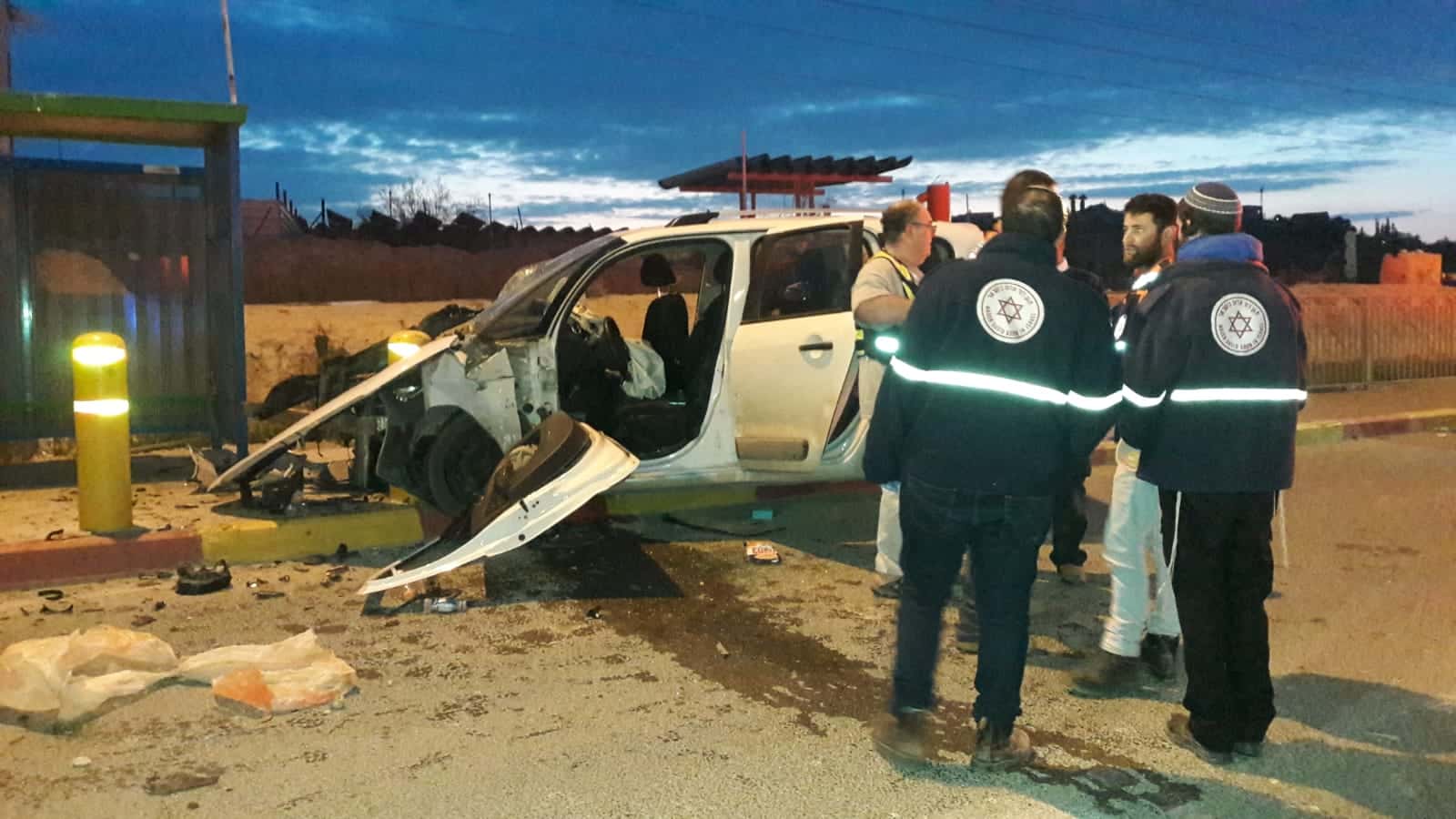 זירת התאונה (צילום: תיעוד מבצעי מד"א)