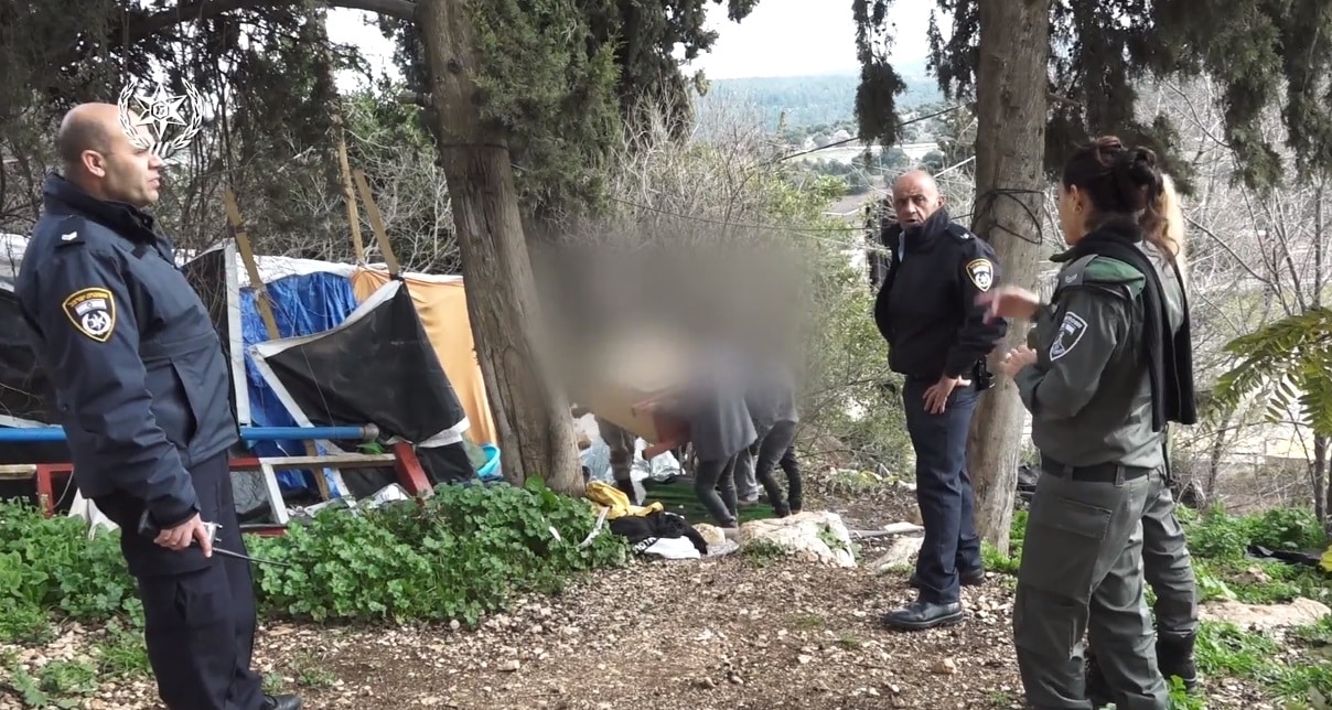 הכוחות בשטח (צילום: דוברות המשטרה)