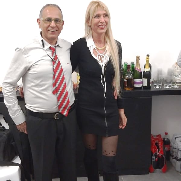 אבשלום אחרק עם יונה שטיינברג ממשרדו החדש