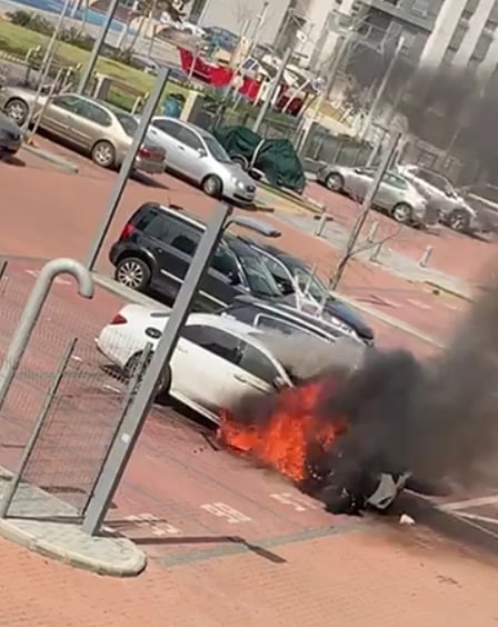 הרכב שעלה באש 