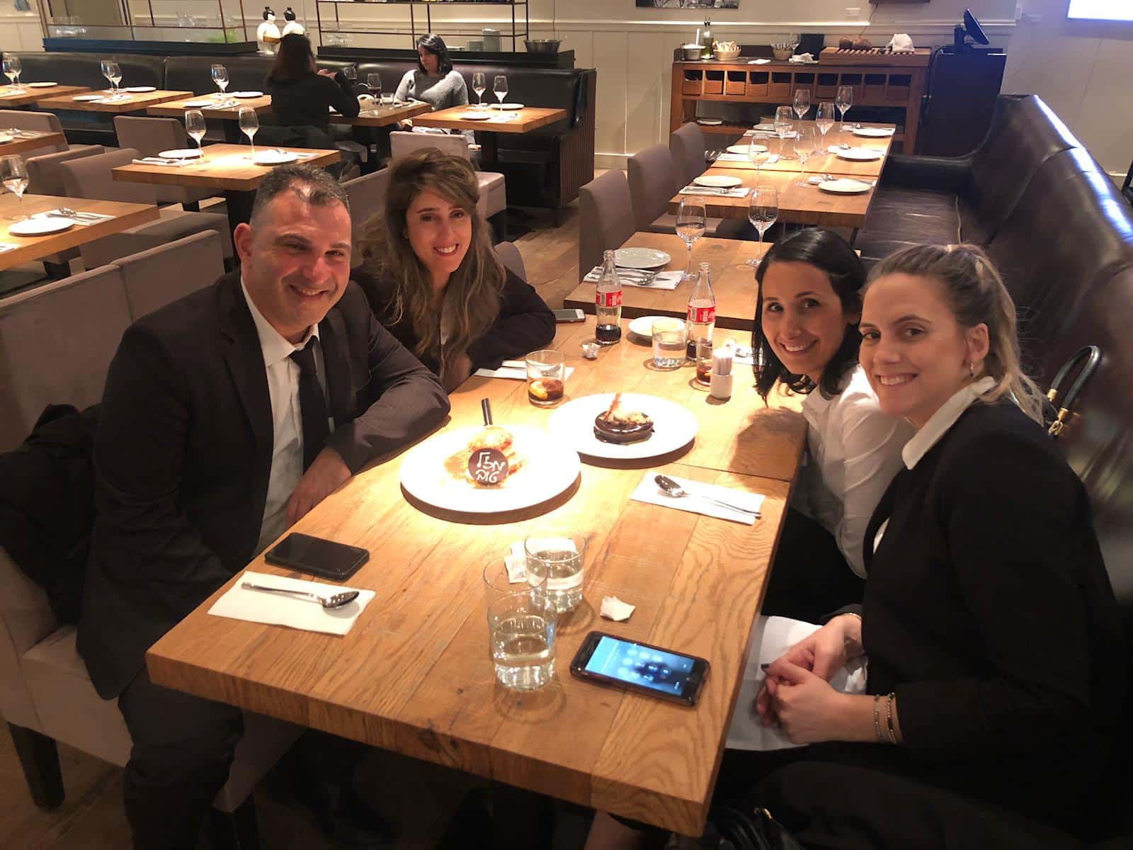 עו"ד נס בן נתן עם עוה"ד תום הלפרין, שני מורן ונופית יפרח