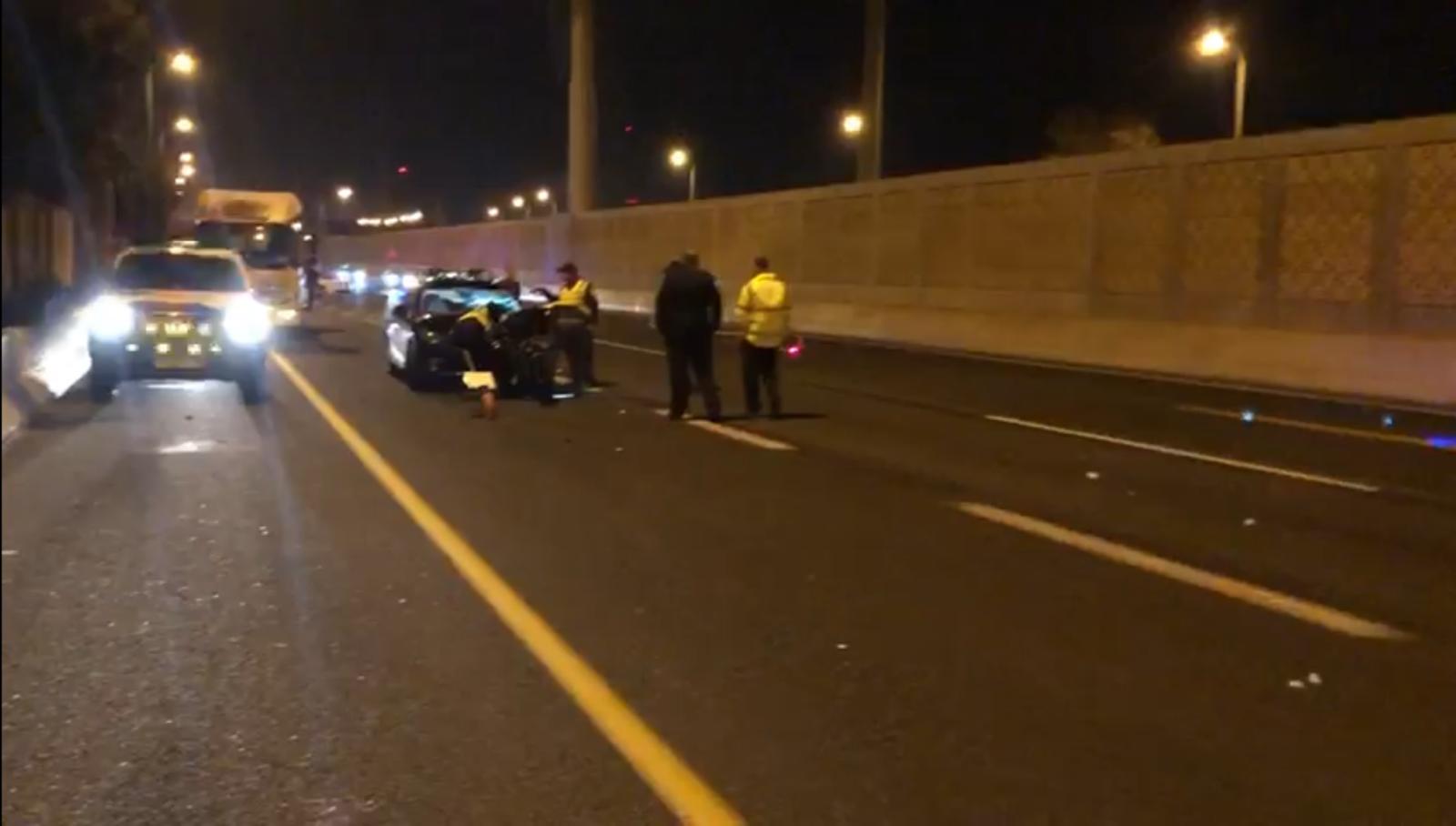 זירת התאונה (צילום: זק"א)