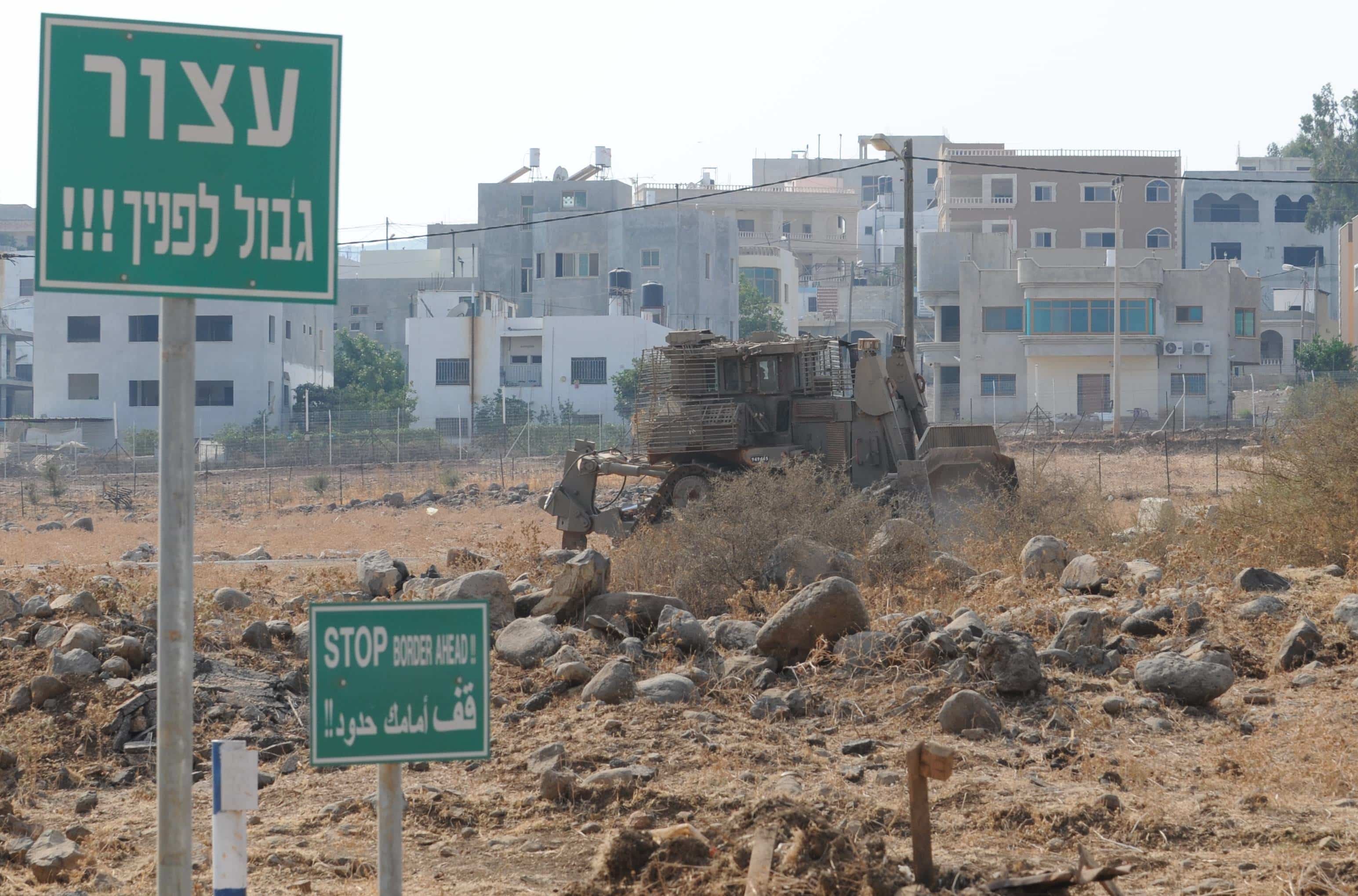 הכפר ע'ג'ר בגבול ישראל לבנון (Hamad Almakt/ Flash 90)