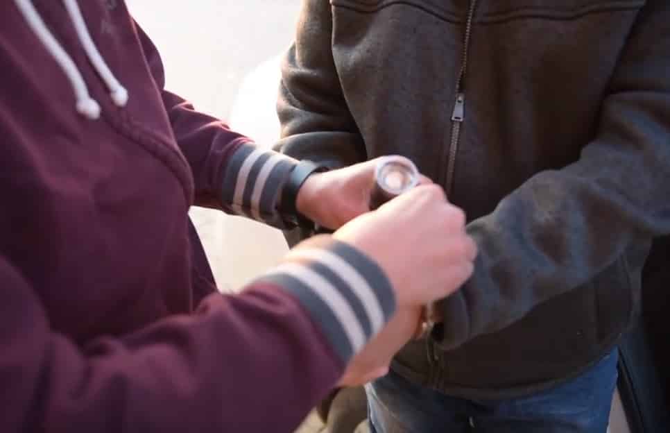 מעצר החשוד בפרשה (צילום: דוברות המשטרה)