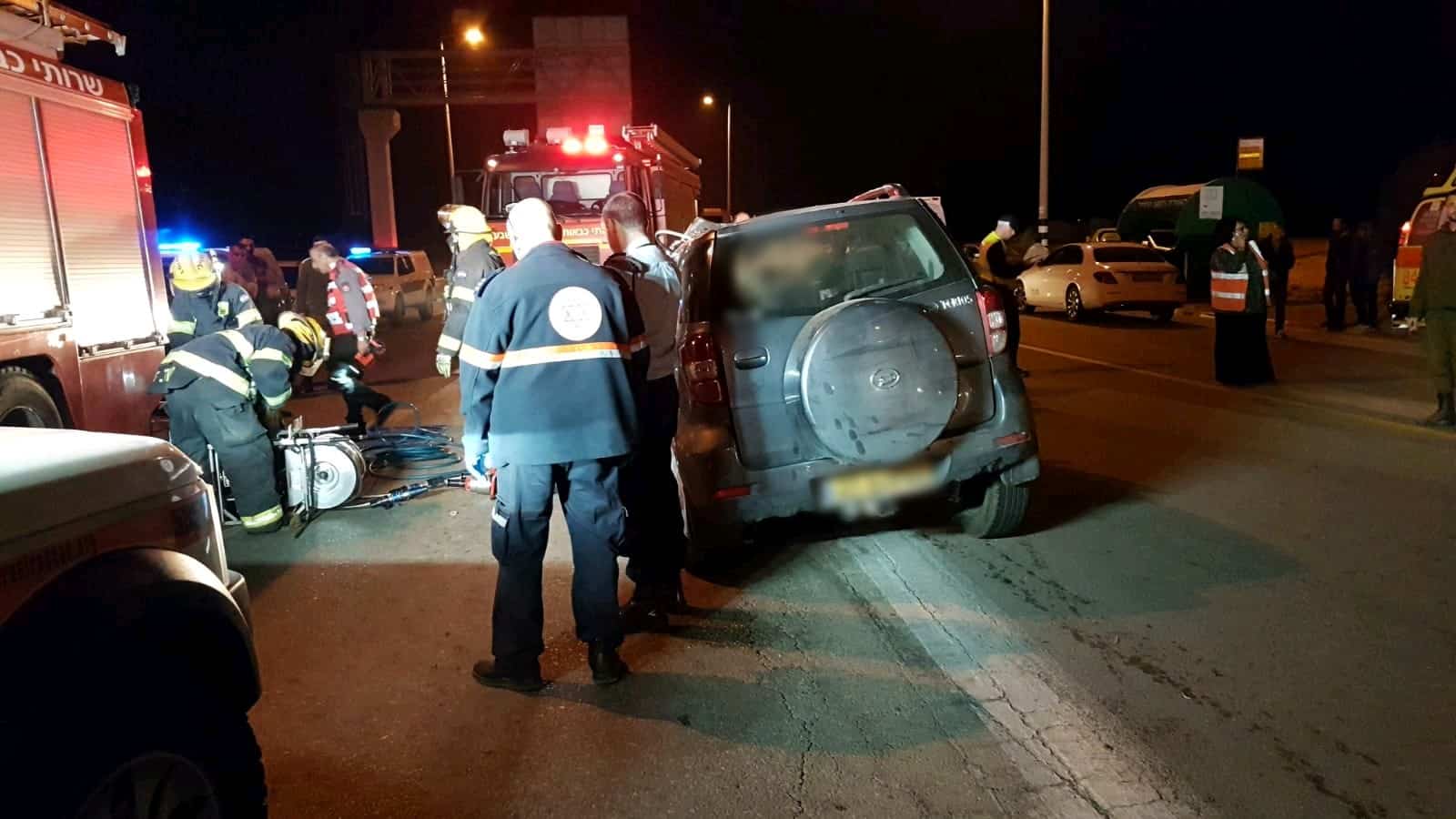 זירת התאונה (צילום: דוברות מד"א)