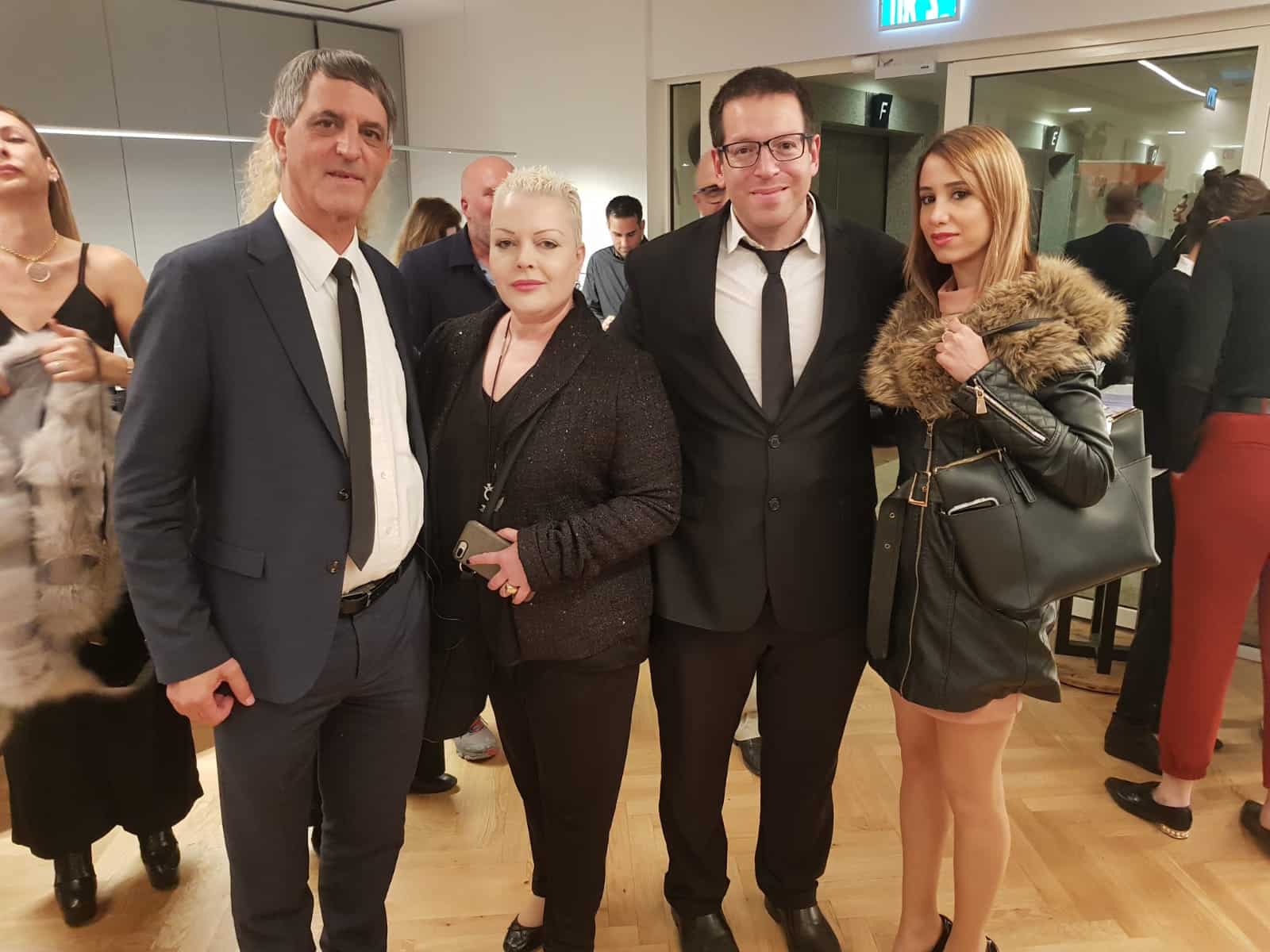 השקה במגדלי עזריאלי. מימין: שחיבר, בסרגליק, בסט וחימי