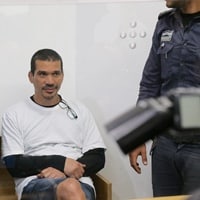 יצחק אברג'ל במשפט ב.יאיר. צילום: פוסטה