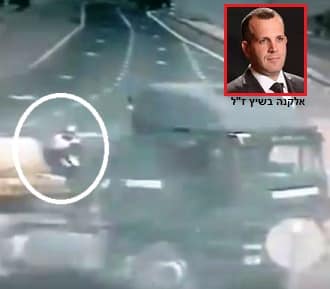 התאונה הקטלנית. בצילום הקטן: אלקנה בשיץ ז"ל