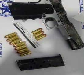 אקדח ותחמושת (צילום: משטרה)