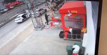 צפו: שני פצועים מירי של רעול פנים בקיוסק בנשר