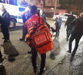 זירת הירי בטבריה (צילום: דוברות איחוד הצלה)