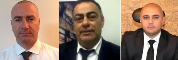 עורכי הדין ווליד כבוב, אורי בר עוז ושוקרי אבו טביק