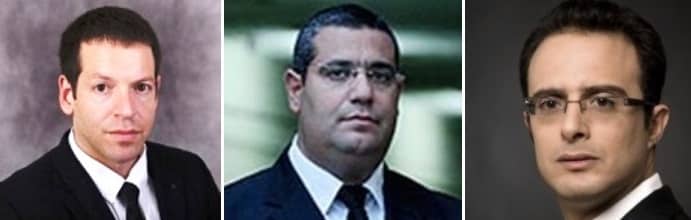 עורכי הדין גיל דחוח, רונן רוזנבלום ואייל בסרגליק