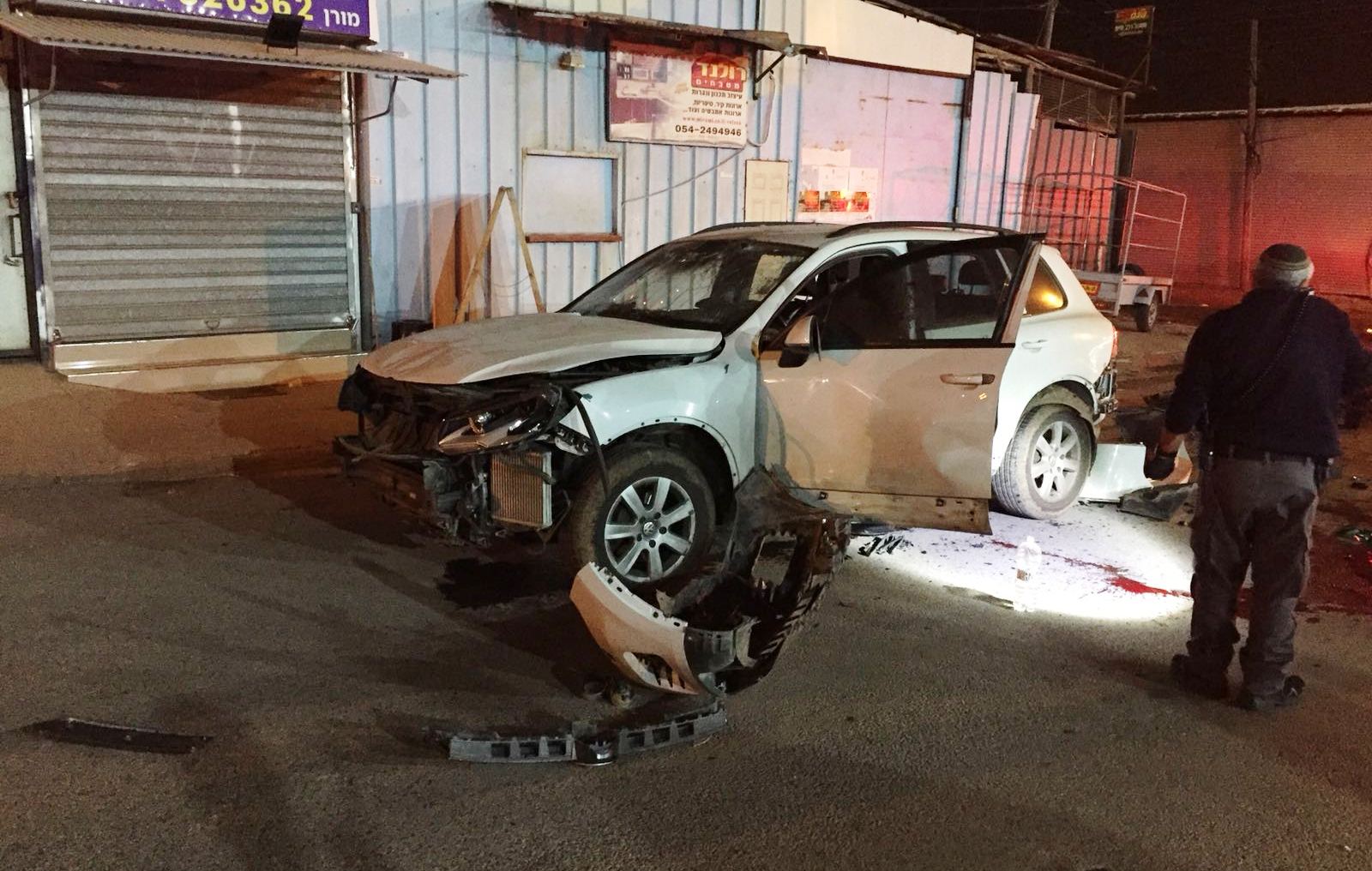 הרכב בו אירע הפיצוץ