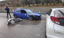 כביש 60: פלסטיני שביצע עבירת תנועה נעצר לאחר מרדף ותאונה