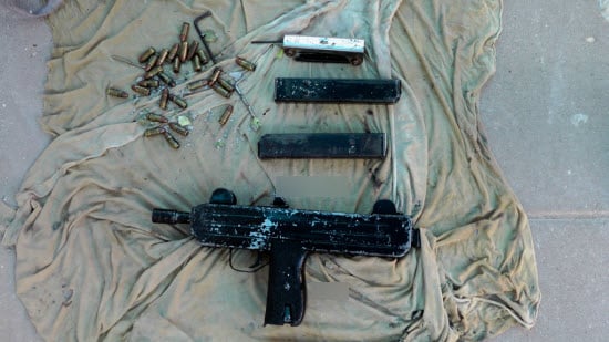 תת מקלע עוזי (צילום: דוברות המשטרה)