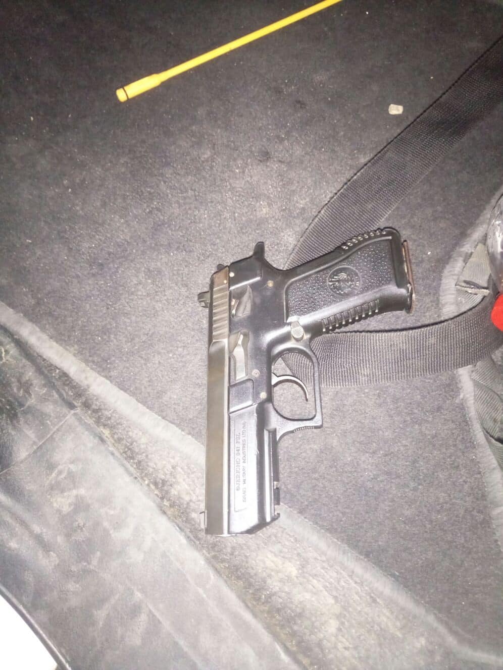 אקדח יריחו שנתפס ברכב