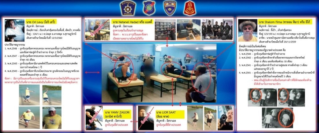 היסטוריית המעצרים של עבריינים ישראלים בתאילנד