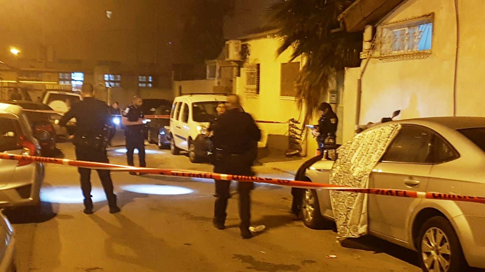 זירת הירי ביפו (צילום: מחמוד עביד - תיעוד מבצעי מד"א)