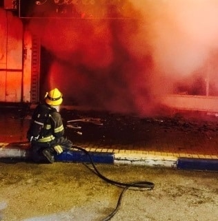 הצתה (צילום ארכיון להמחשה: כיבוי אש)