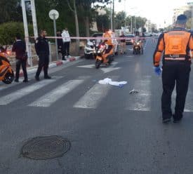 זירת הירי בבת ים (18.1.19) צילום דוברות איחוד הצלה