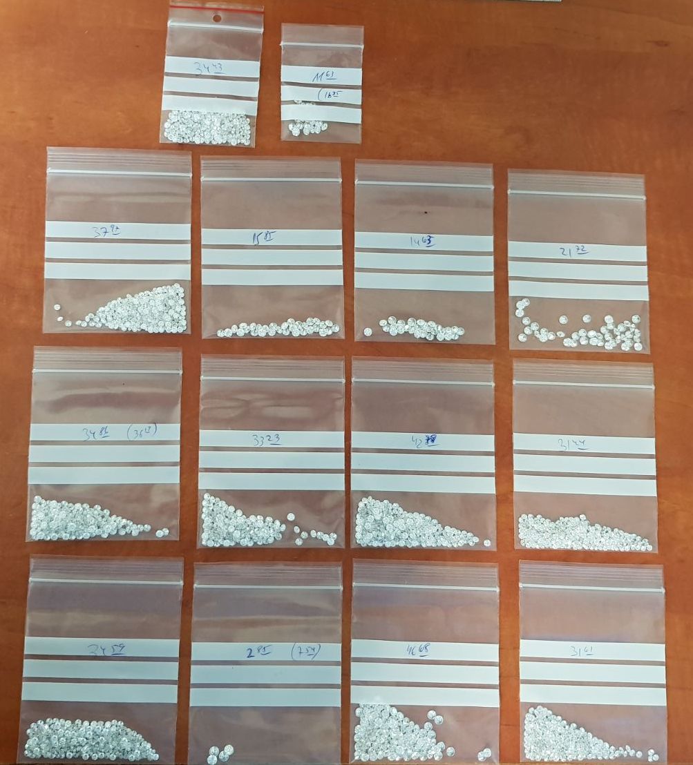 חלק מהיהלומים שנגנבו (צילום: דוברות המשטרה)